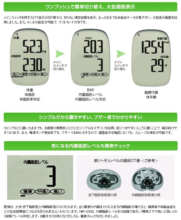 オムロン体重体組成計 HBF-200