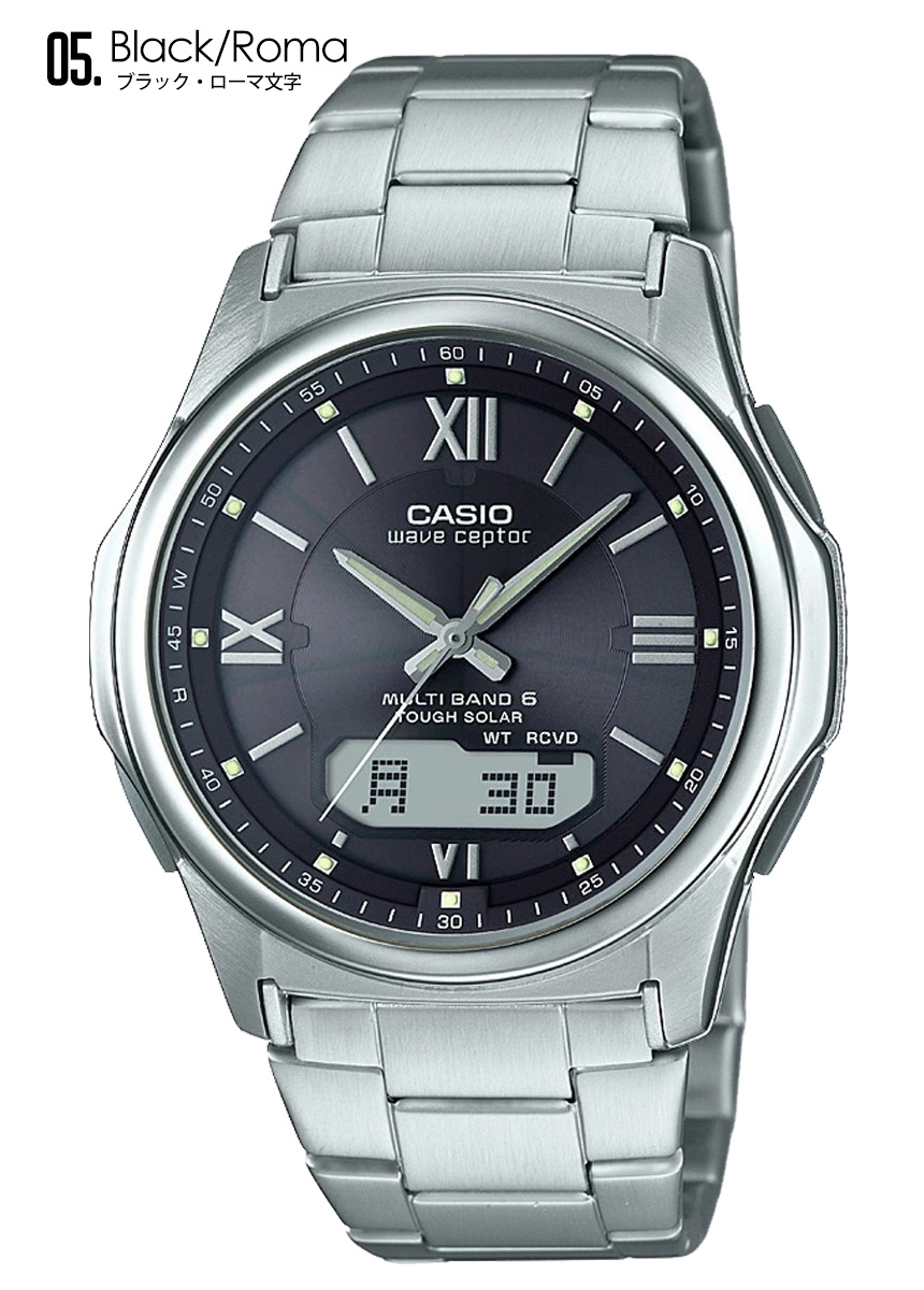 カシオ CASIO 電波ソーラー腕時計マルチバンド６ 世界6エリアで 