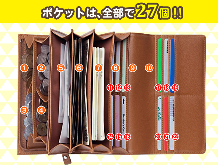 牛革 小銭すっきり長財布