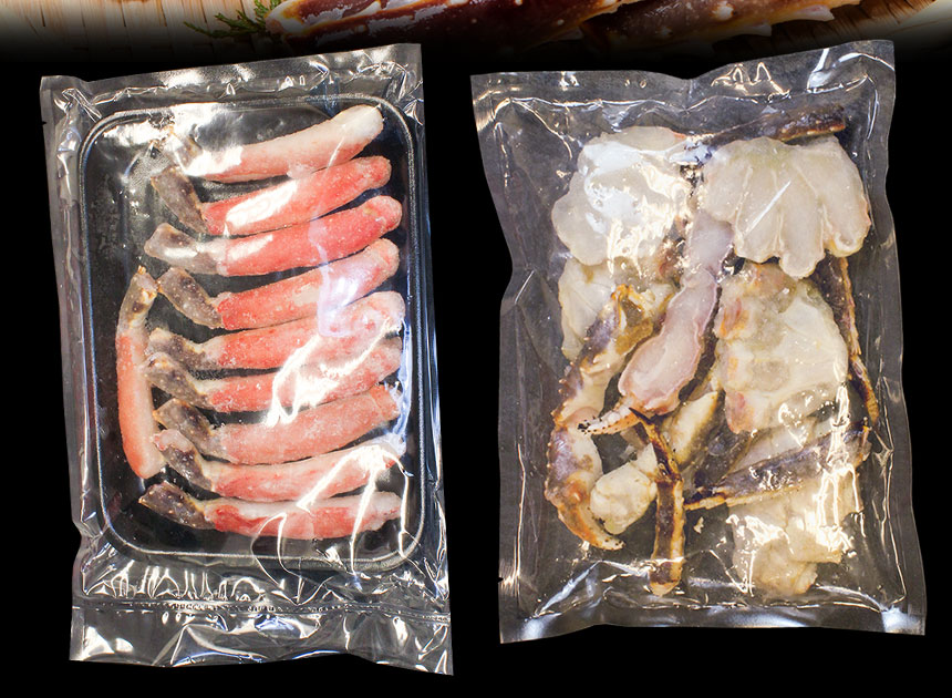 【メーカー直送】 生たらば むき身+ハーフカットセット 総重量1kg