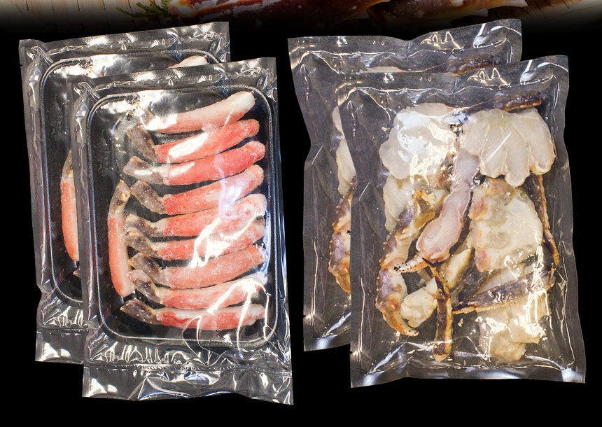 【メーカー直送】 生たらば むき身+ハーフカットセット 総重量1kg