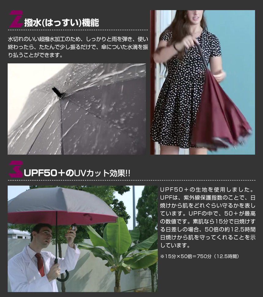 濡れにくい便利傘 WONDER DRI ワンダードリ