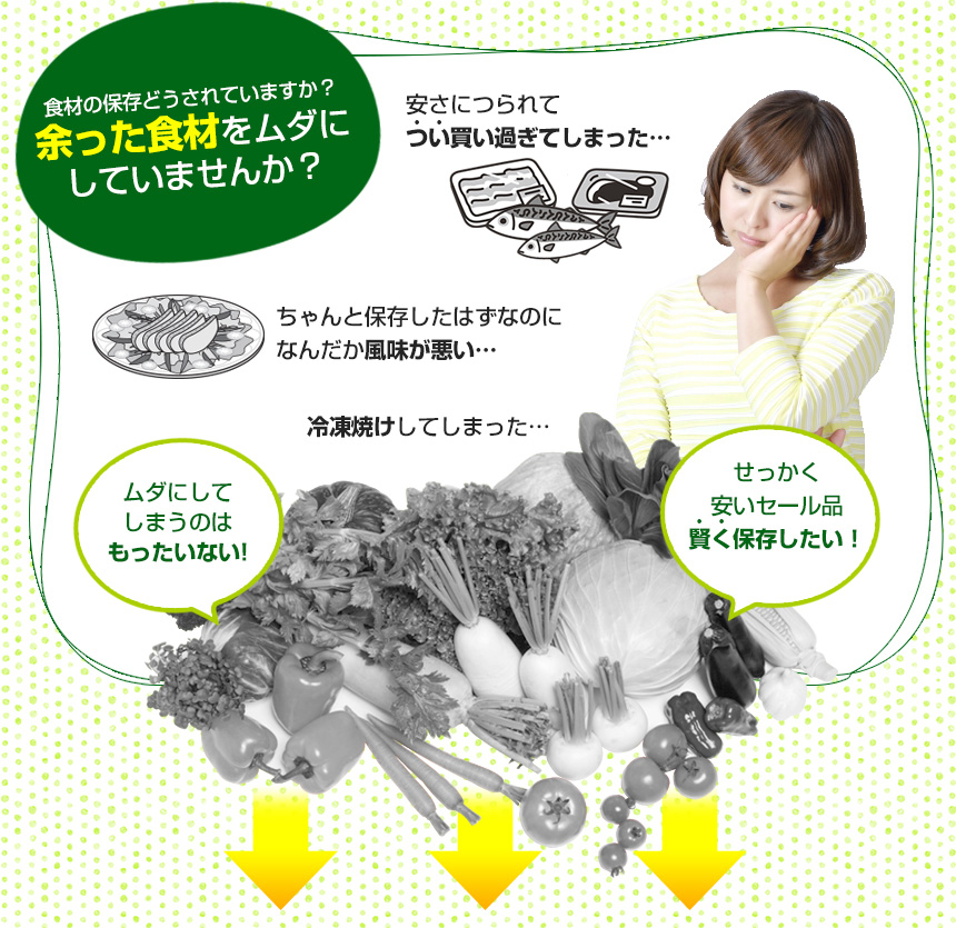 真空パックんコードレス