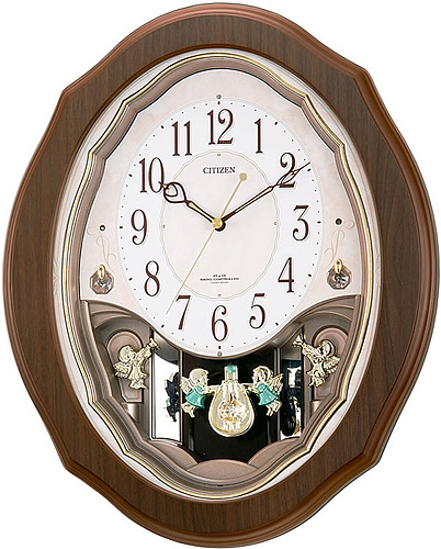 シチズン 電波掛時計 パルミューズｍ478 毎正時に美しいメロディが流れる時刻合わせ不要の電波時計