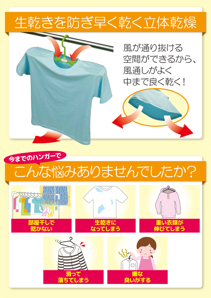 回してからっと ハンガー 同色・色違い24本セット