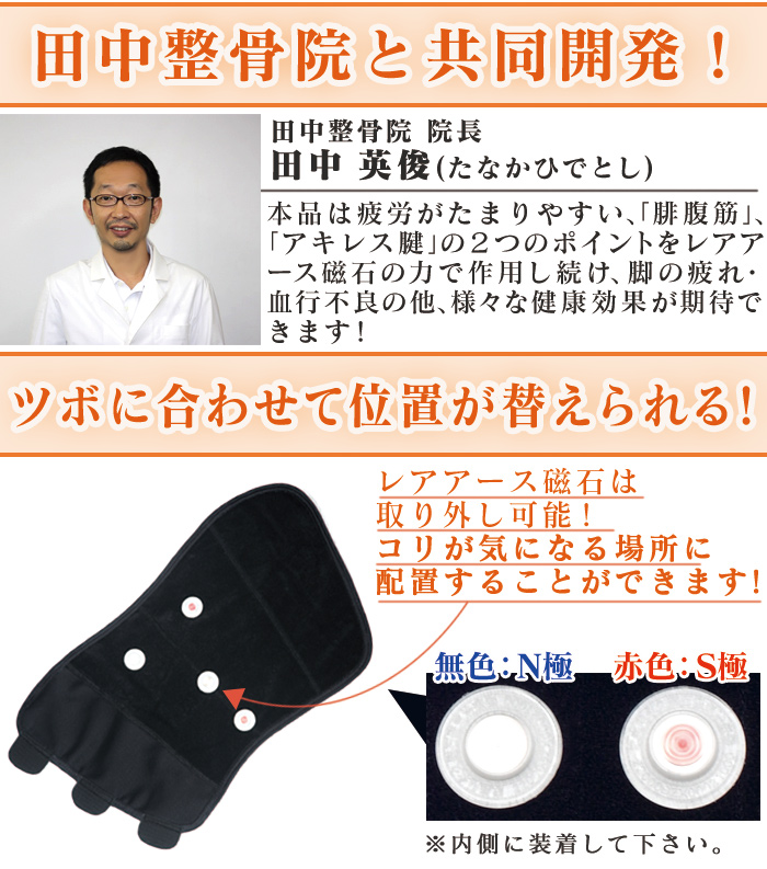 整骨院と考えた ふくらはぎ 磁気 サポーター 2足組(4枚)