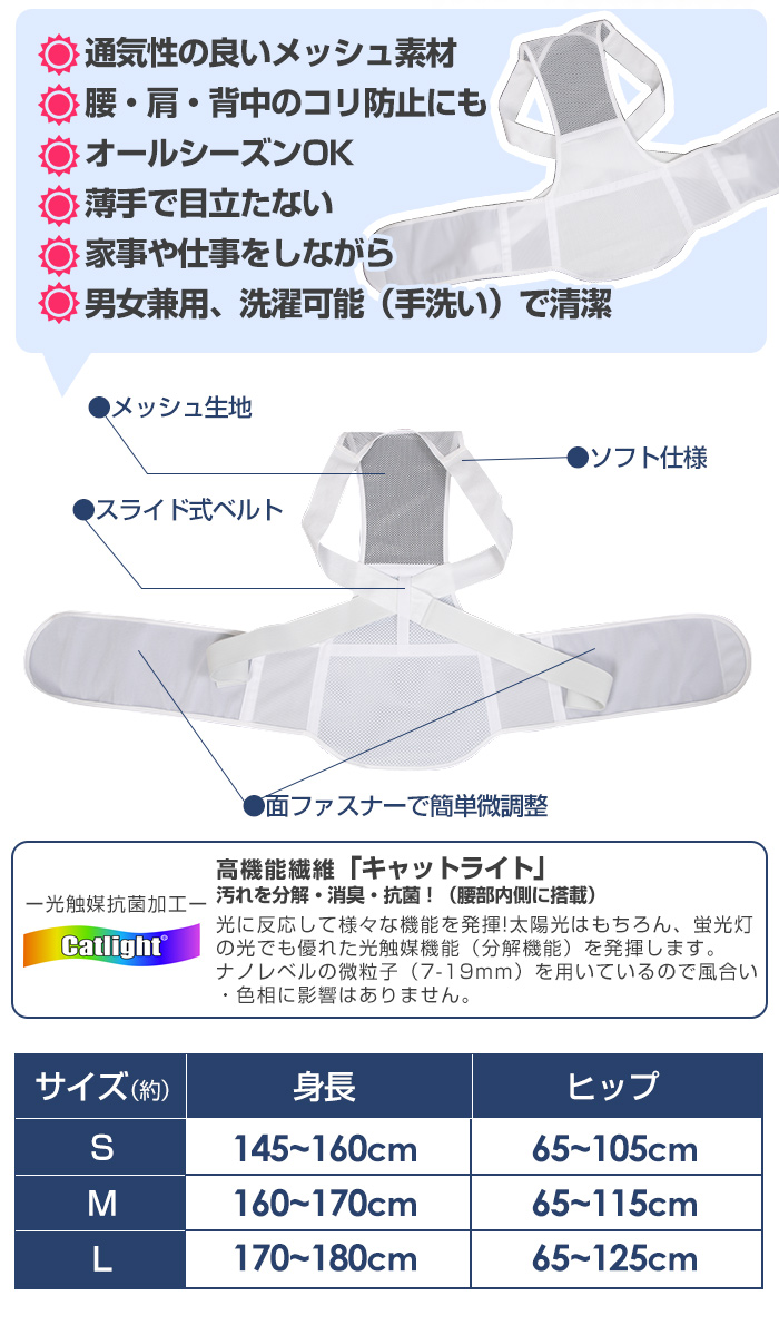 整骨院と共同開発! 背筋まっすぐ 補正ベルト 2枚組 【新聞掲載】