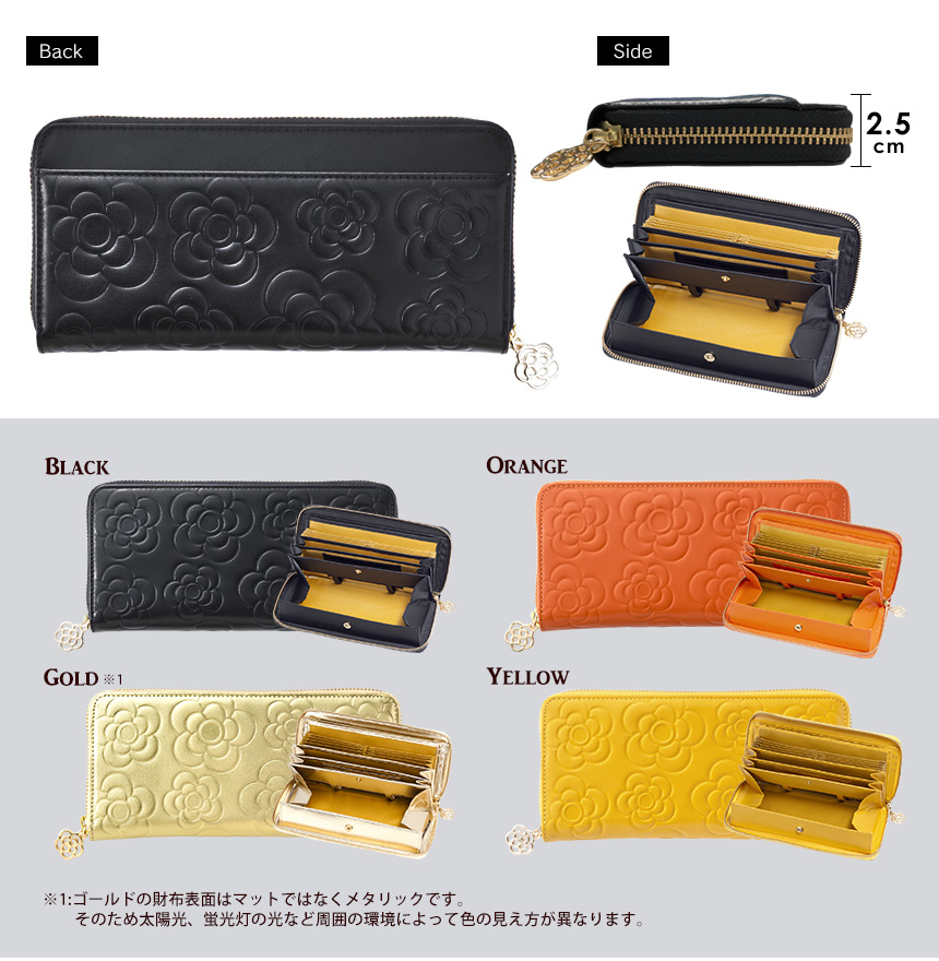 花柄レシートすっきり長財布