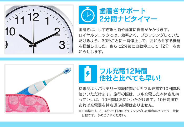 ロイヤルソニック2 充電式音波歯ブラシ