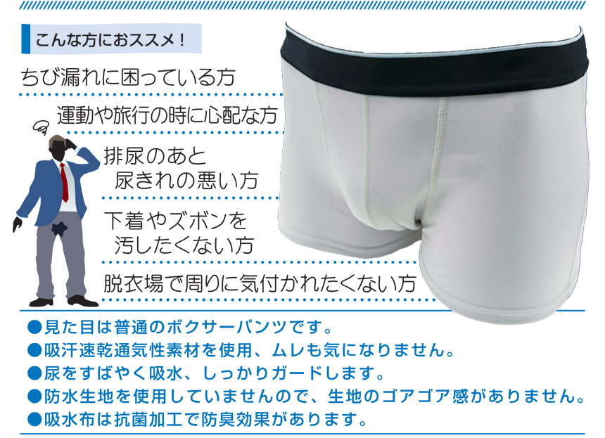 360°全面吸水サポート 尿漏れインナー 2色組