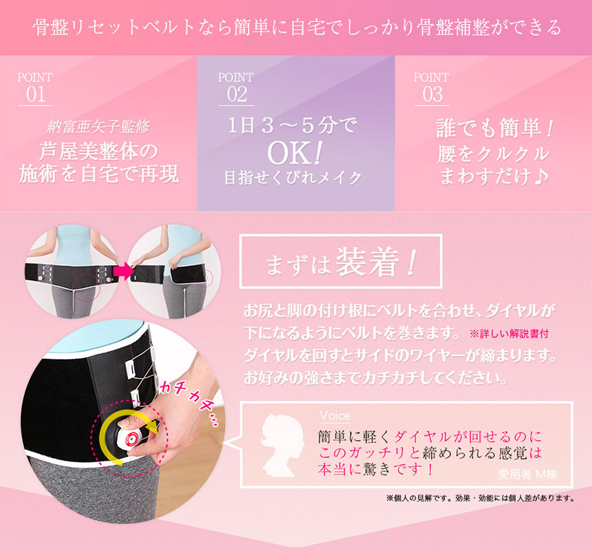 芦屋美整体骨盤リセットベルト
