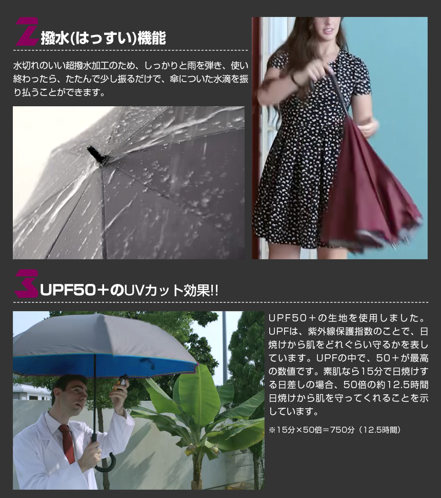 濡れにくい便利傘 WONDER DRI ワンダードリ