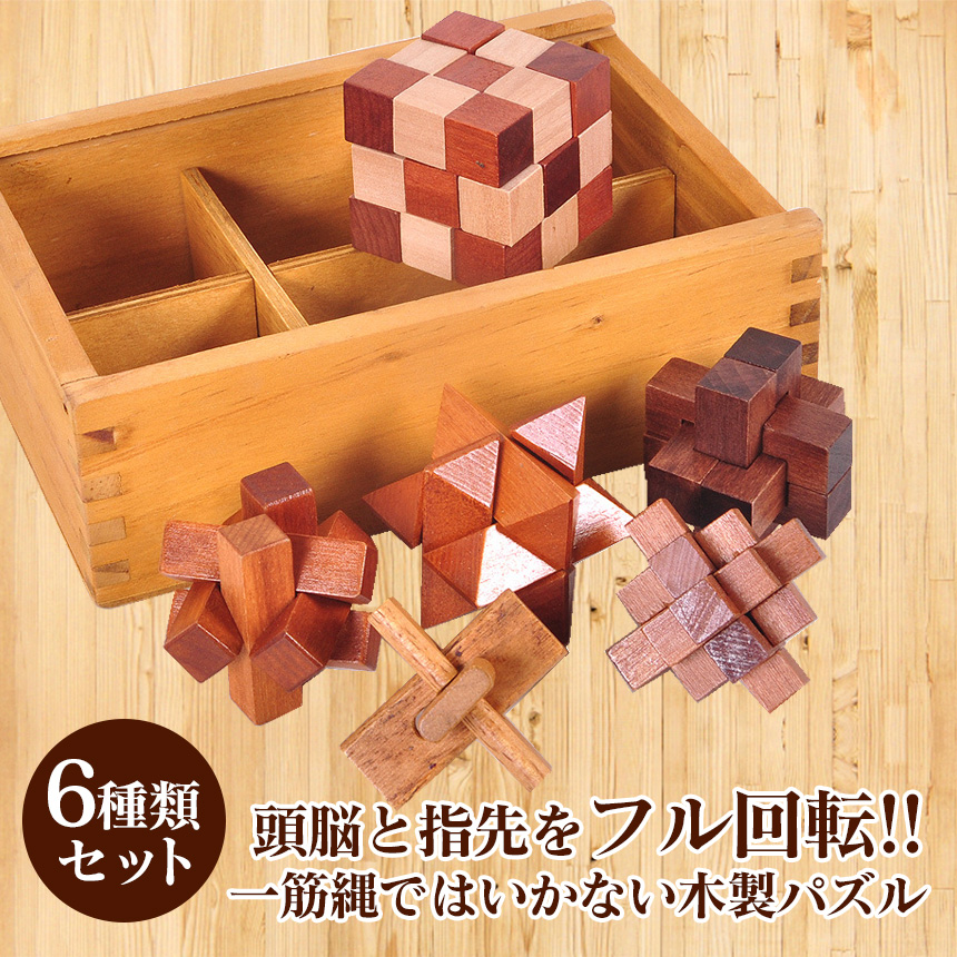 木製パズル全6種類