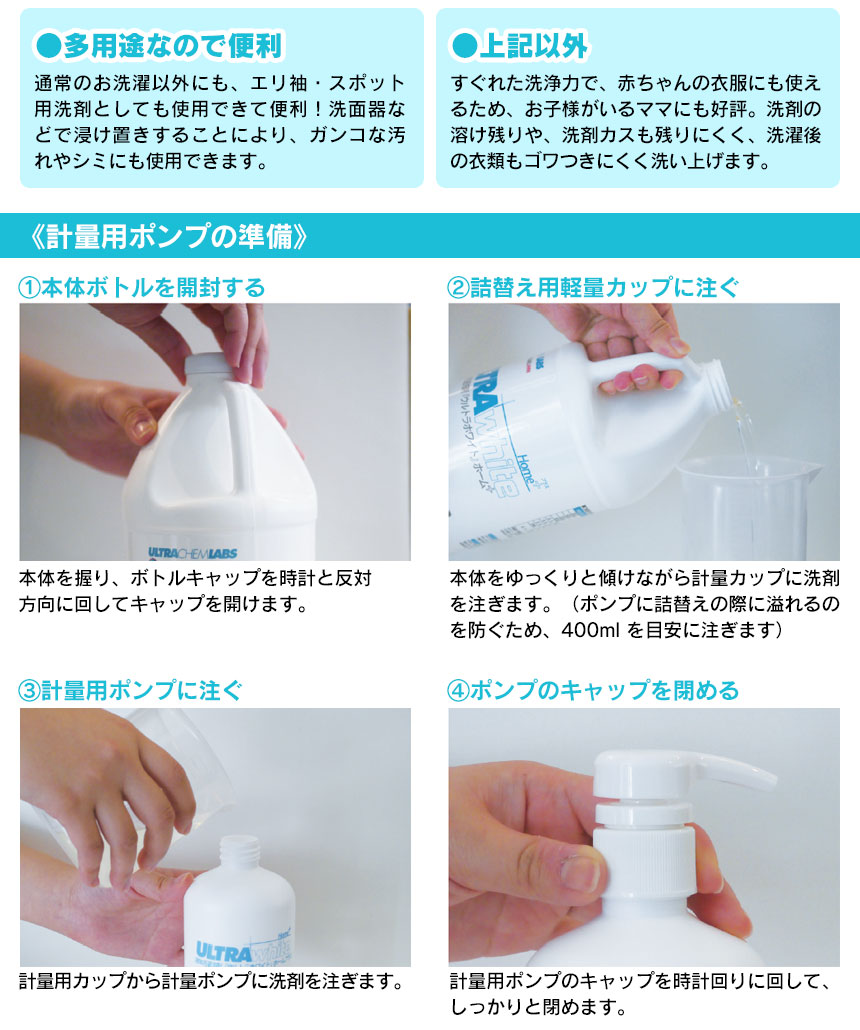 計量用ポンプの準備方法