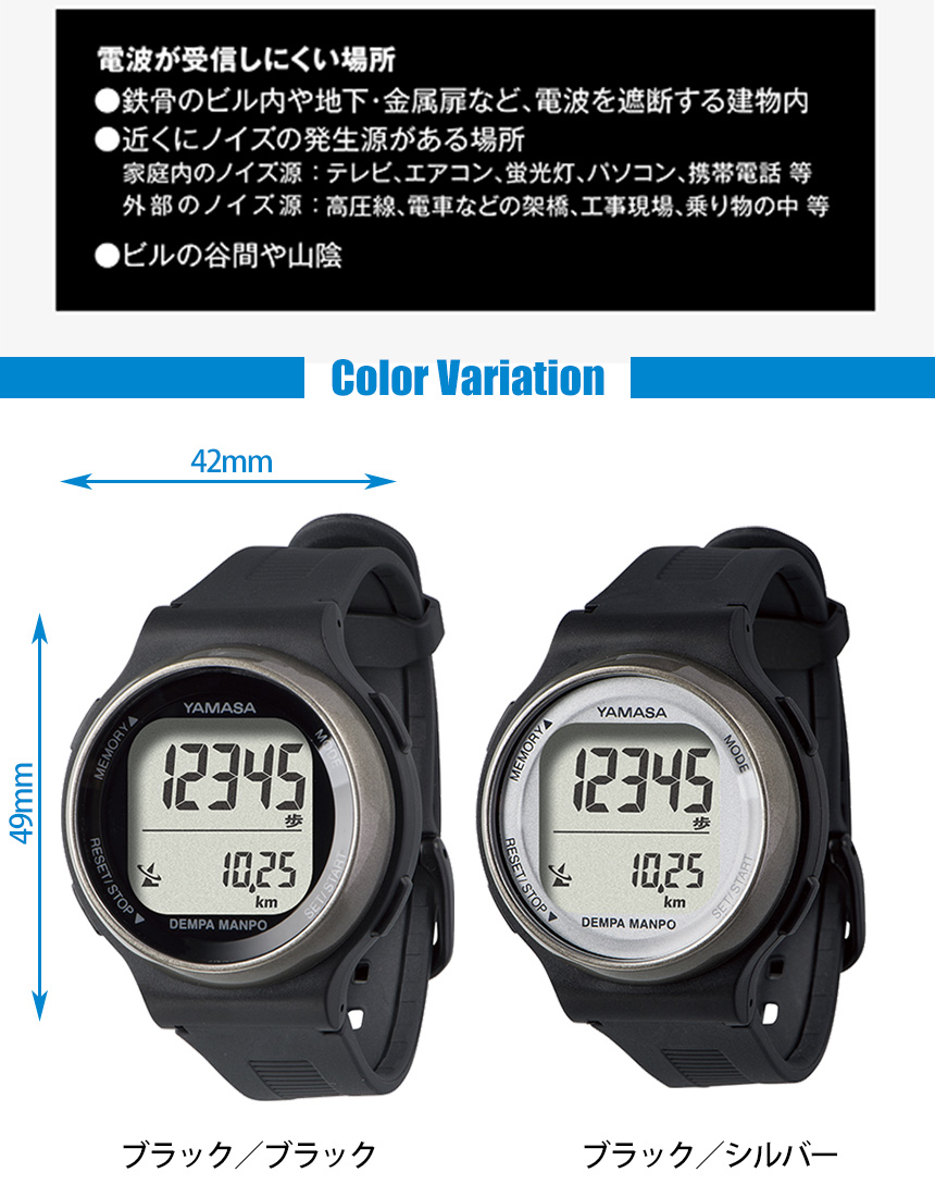 ウォッチ万歩計 DENPA MANPO TM-650