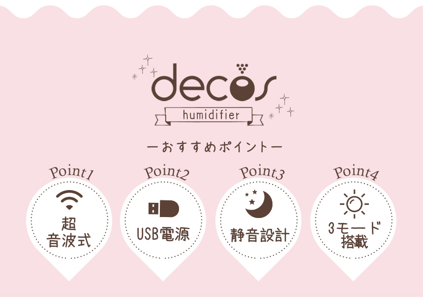 decos USB超音波式加湿器