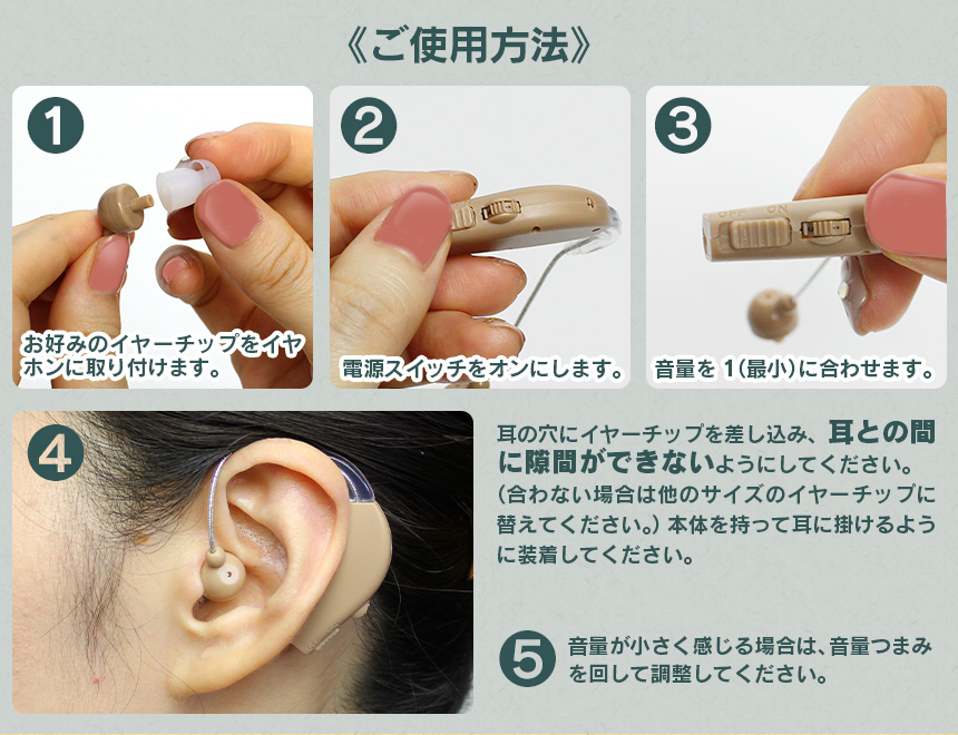 充電式耳かけ集音器「匠耳-たくみ-」