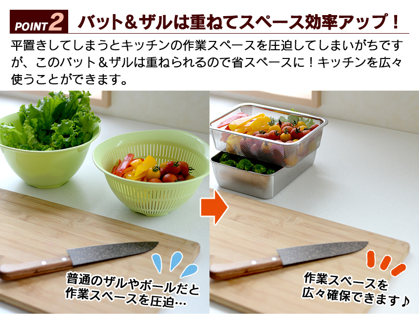 深型バット&ザル専用スライサーセット