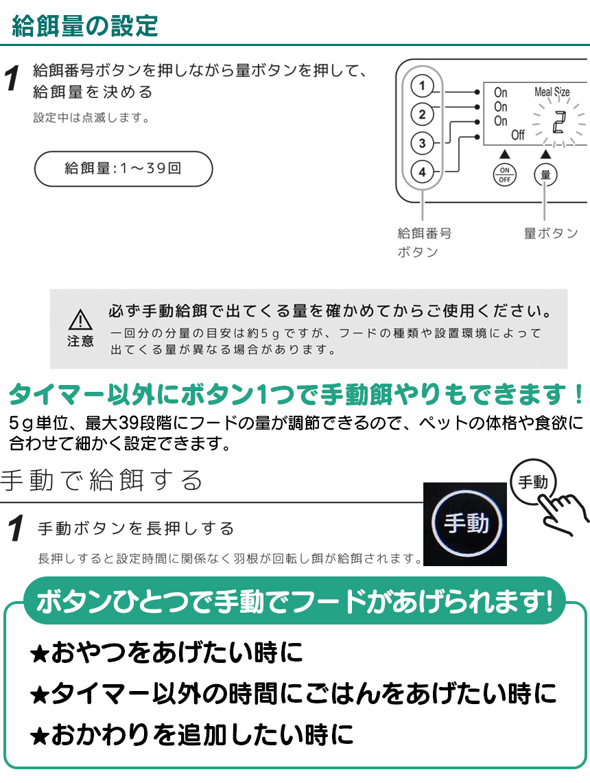 ボイスレコーダー搭載ペットフィーダー