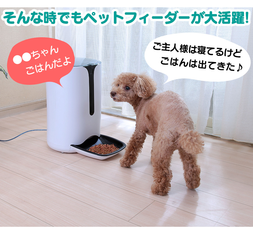 ボイスレコーダー搭載ペットフィーダー
