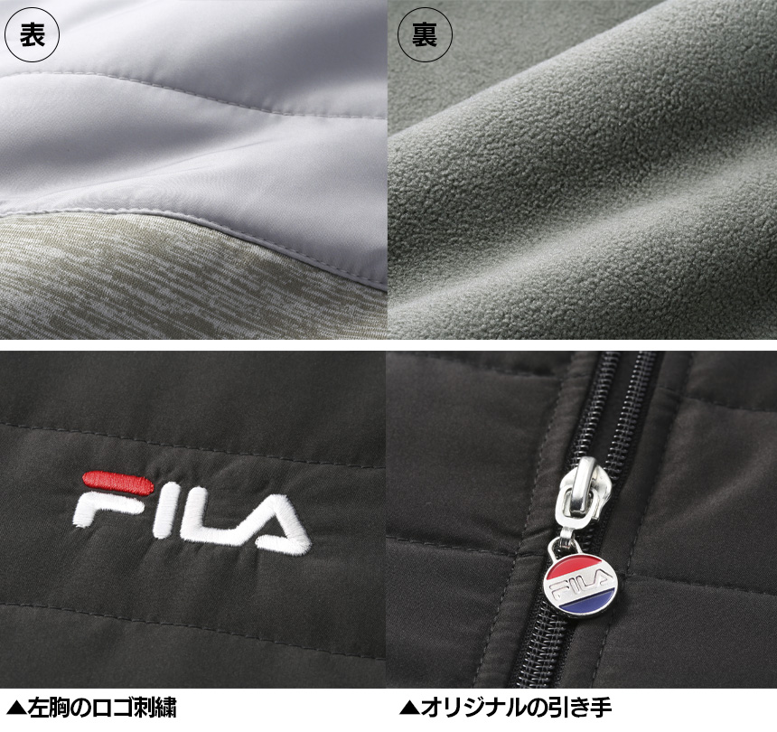 FILA キルト切替ストレッチ軽量ブルゾン
