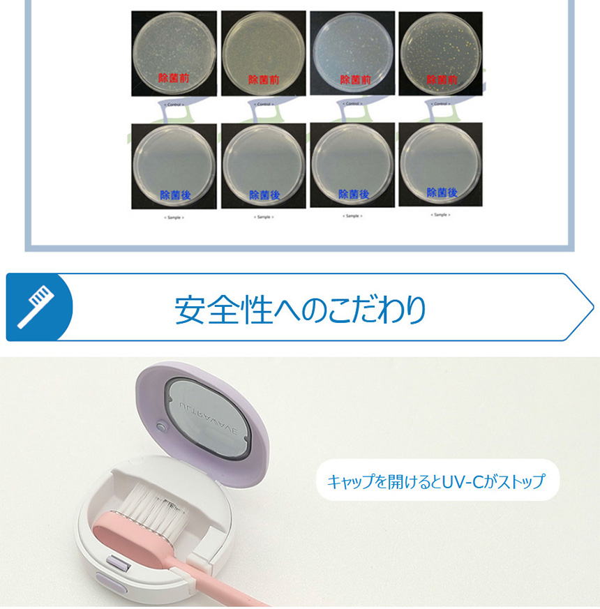 充電式歯ブラシ除菌キャップ コンパクト [MDK-TS00]☆あったらいいなを形にした、歯ブラシ除菌キャップ