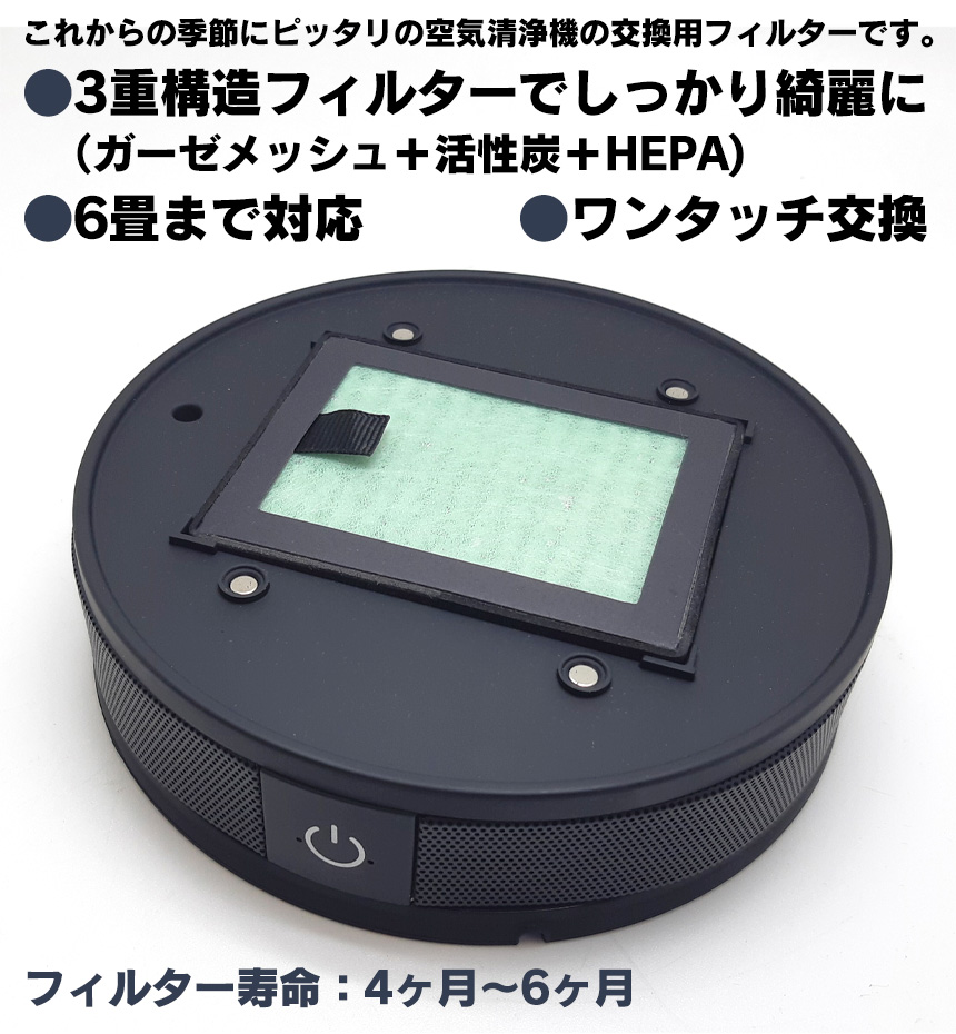 車載空気清浄機用交換フィルター 2個組 これからの季節にピッタリの空気清浄機の交換用フィルターです