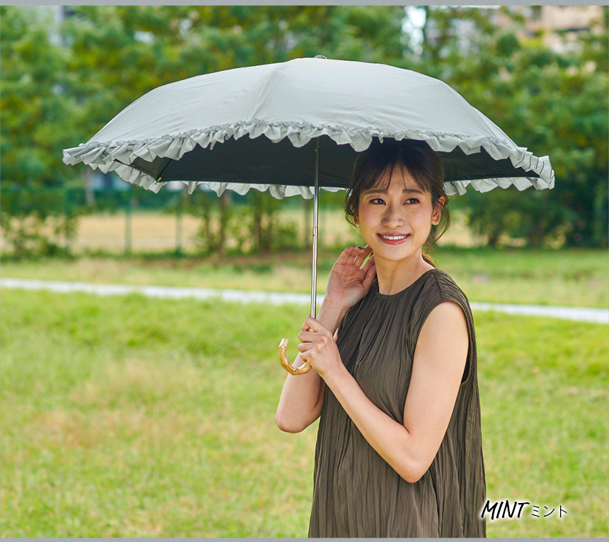 折りたたみフリル日傘のサイズ詳細