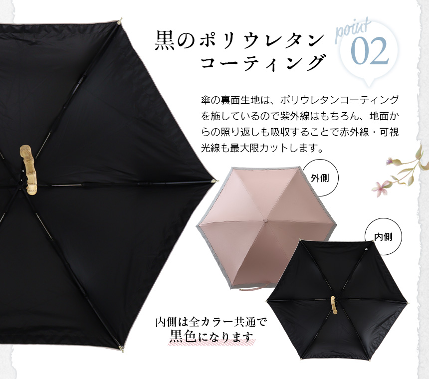 完全遮光 3段折傘【グログラン】