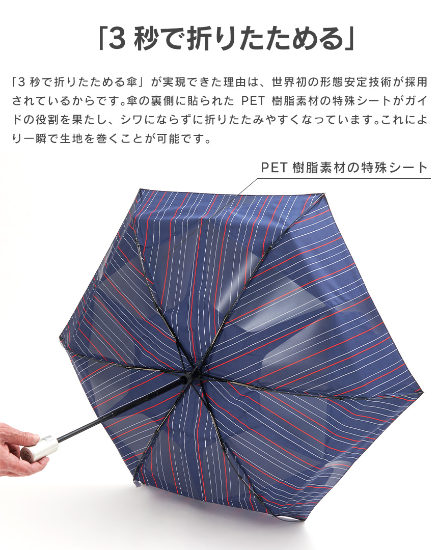 urawaza折りたたみ簡単自動開閉メンズ傘