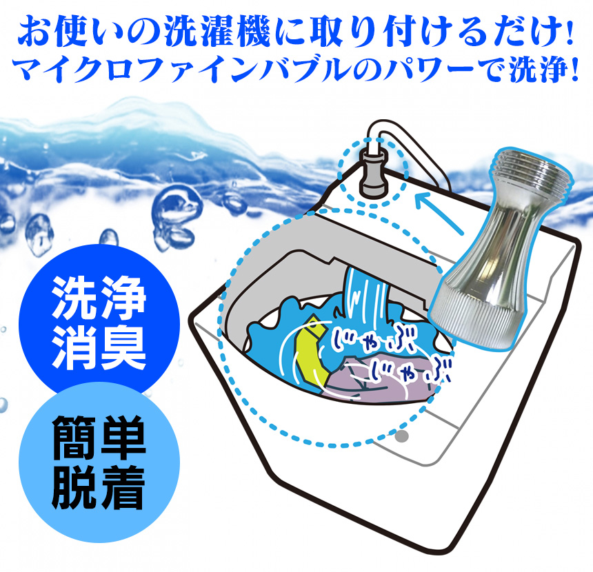 マイクロ・ナノバブル 全自動洗濯機用【WashAA】