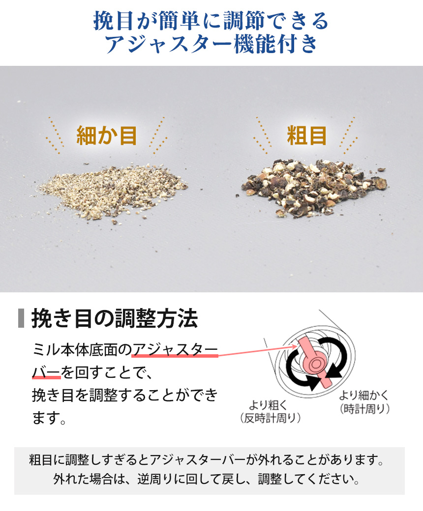 noted. 電動ソルト&ペッパーミル