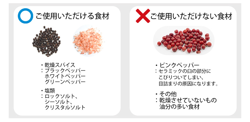 noted. 電動ソルト&ペッパーミル