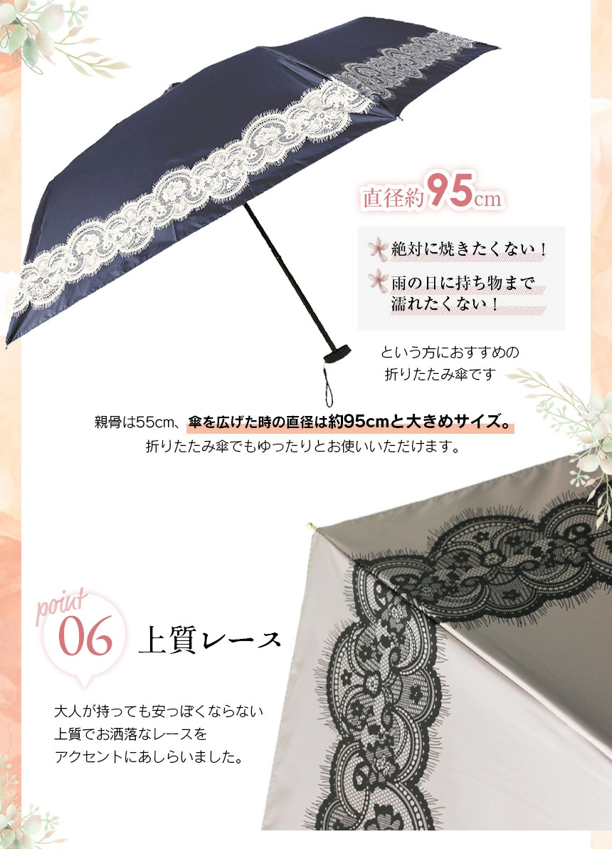 完全遮光薄型3段折傘