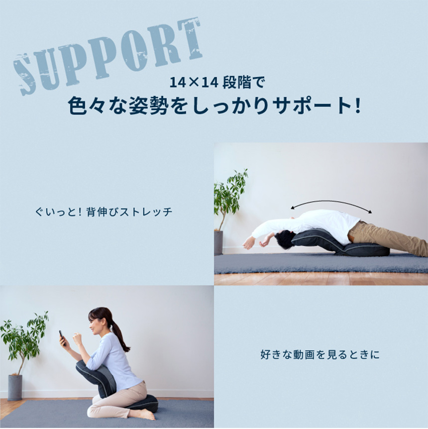 背筋がGUUUN美姿勢座椅子 インディゴスタイル