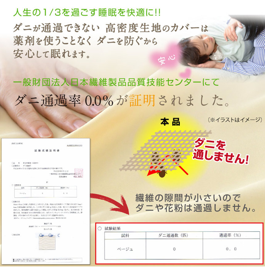 ダニを通さない敷布団カバーD
