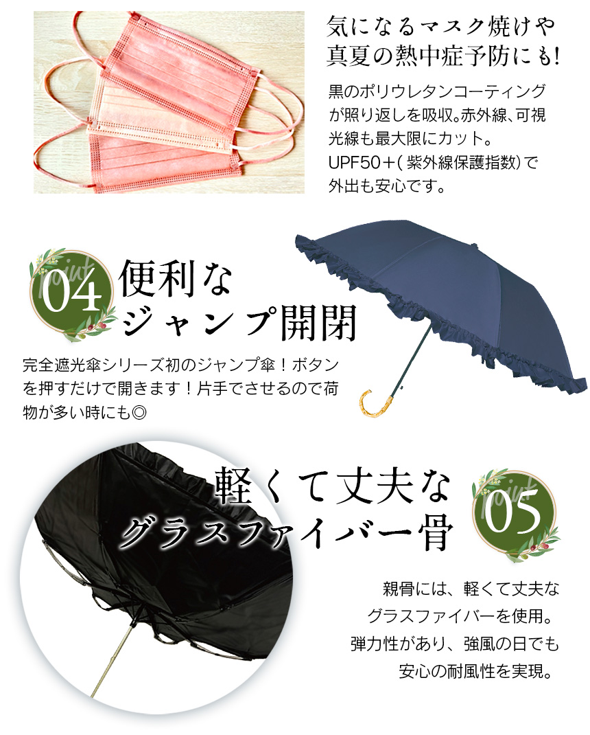 完全遮光折りたたみジャンプ傘