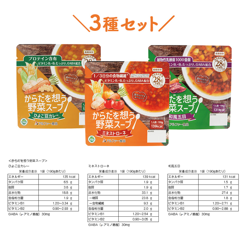 からだを想う野菜スープ【9袋セット（3種×3袋）】