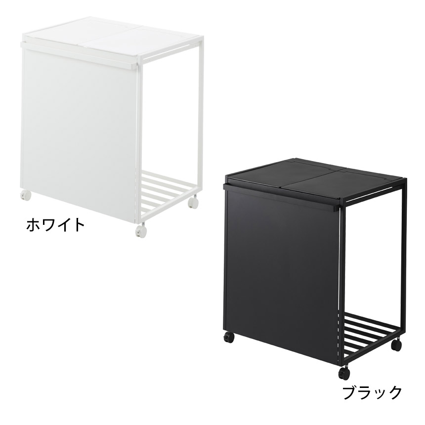 蓋付き目隠し分別ダストワゴン タワー 45L 2分別