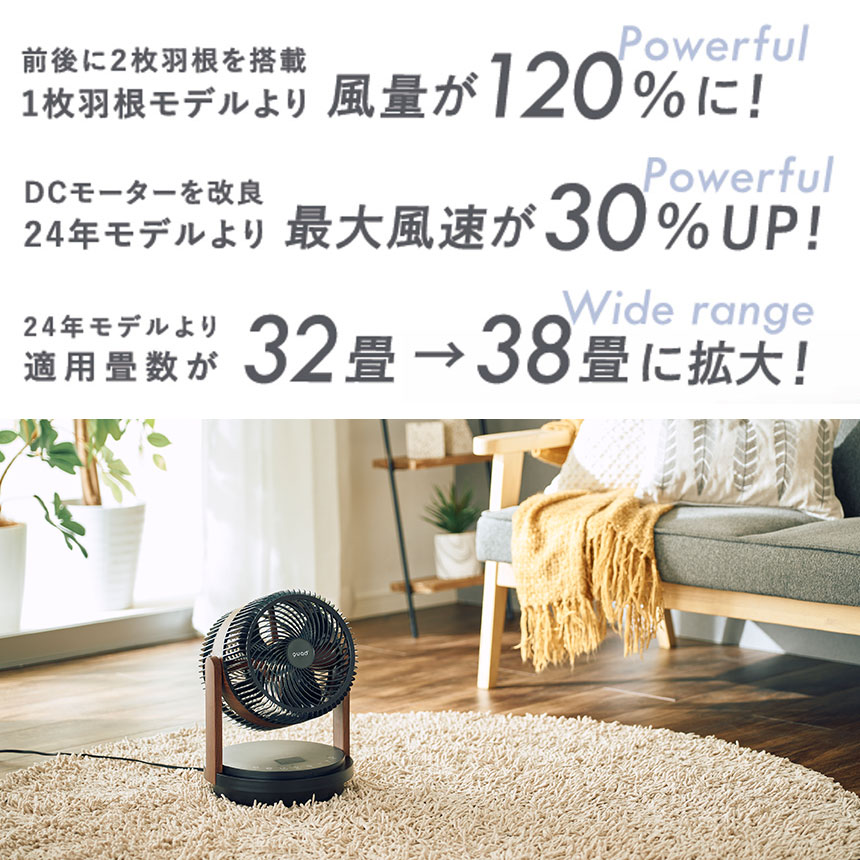 ツインブレード3DDCサーキュレータ―DUOAIR DC MOKUME