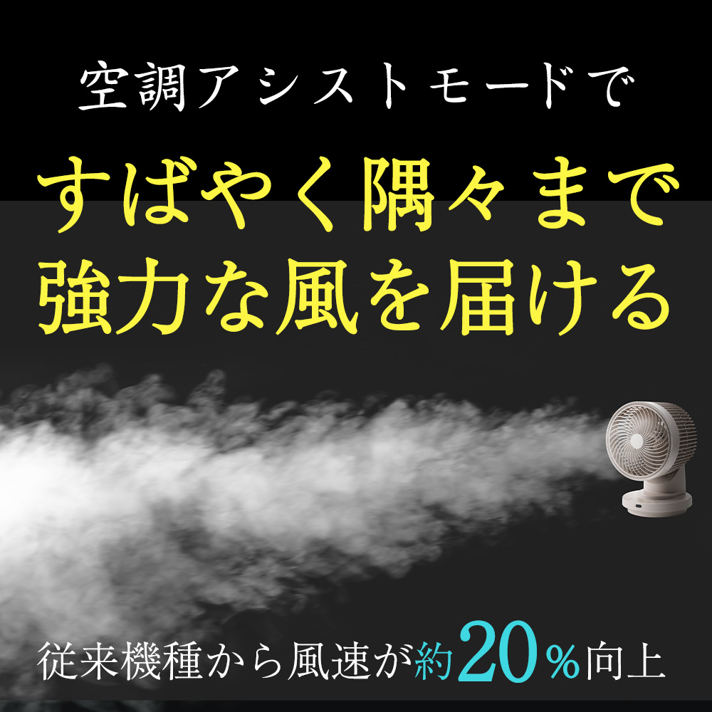 大風量3Dスイング DCサーキュレーター360【CF-T2504】