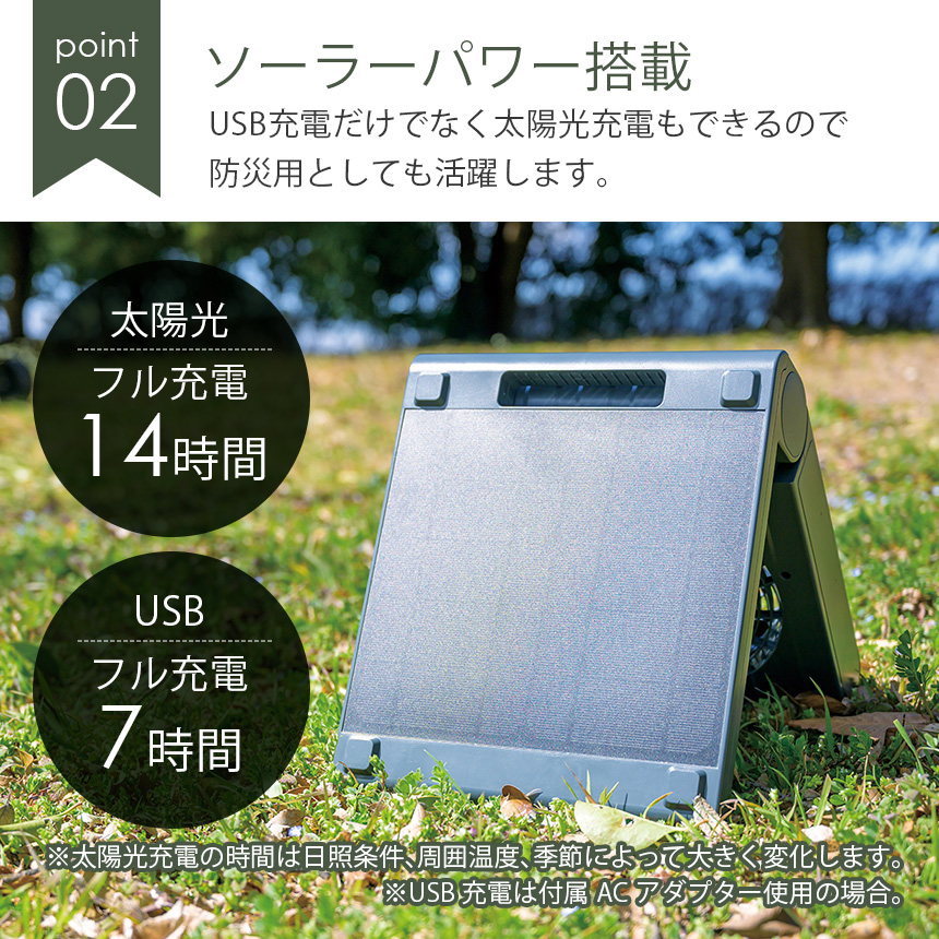 ENEMATEソーラーパワーファン