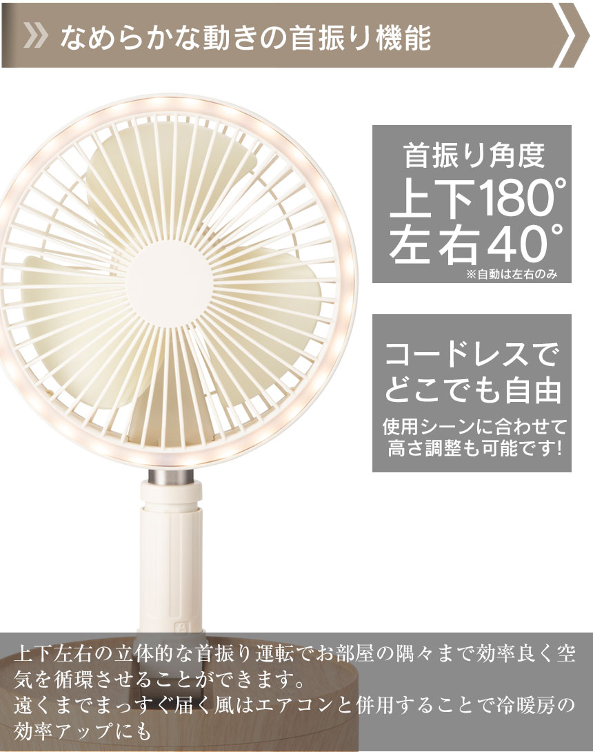 充電式マルチフォールディングファン[LF-T2504]