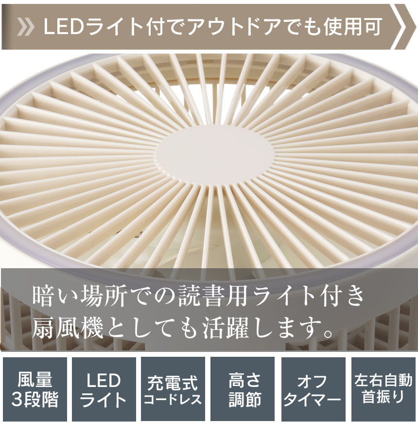 充電式マルチフォールディングファン[LF-T2504]