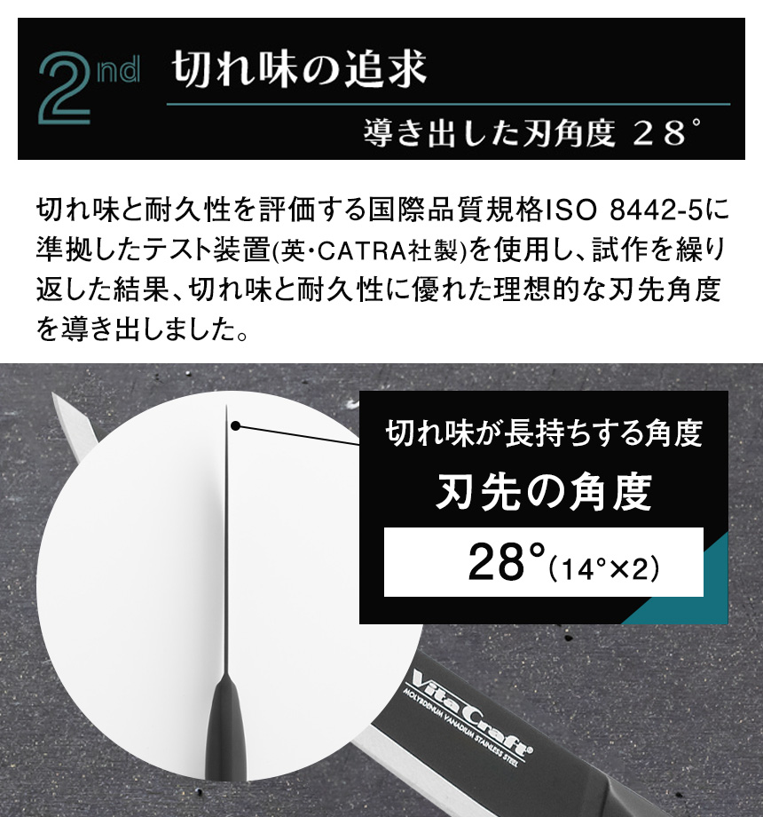 ビタクラフト ソリッドナイフ ペティナイフ