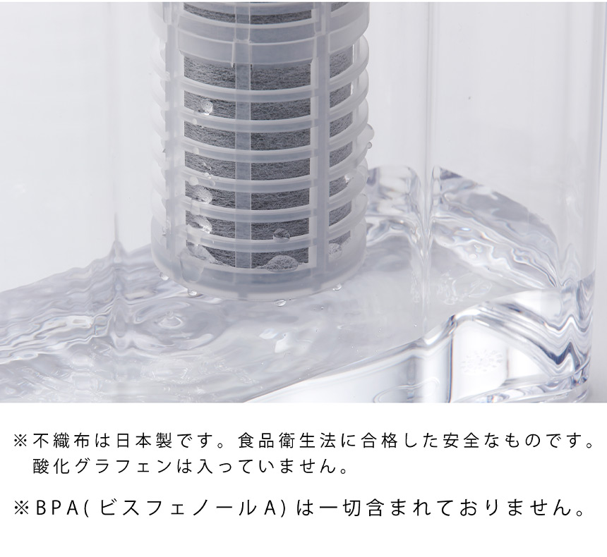 ポット型浄水器MIZ-U 交換カートリッジ【MIZ-U-FLCN01】