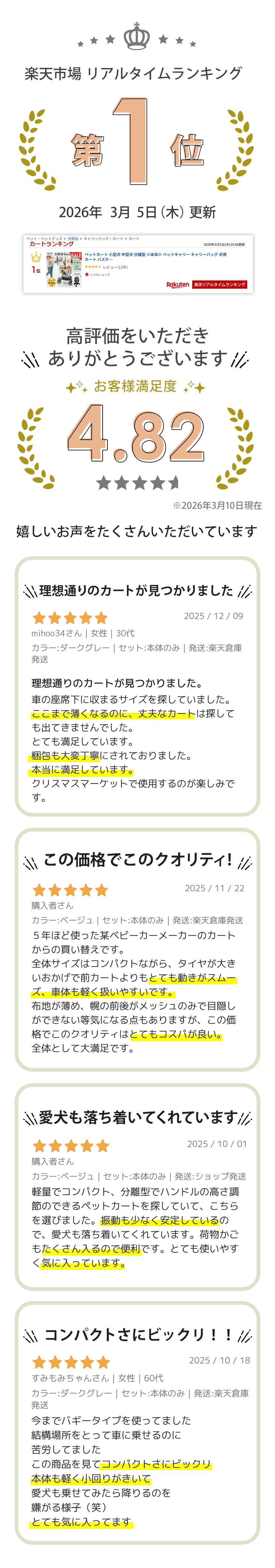 bow＆mew ペットカート