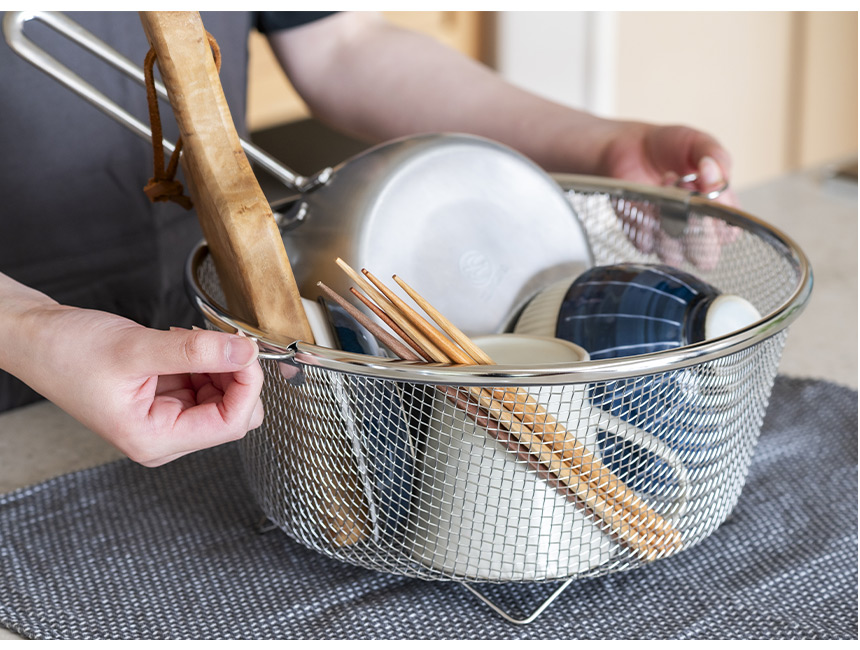 すっきり暮らす水切りかごKN-270031S【まるい深型】