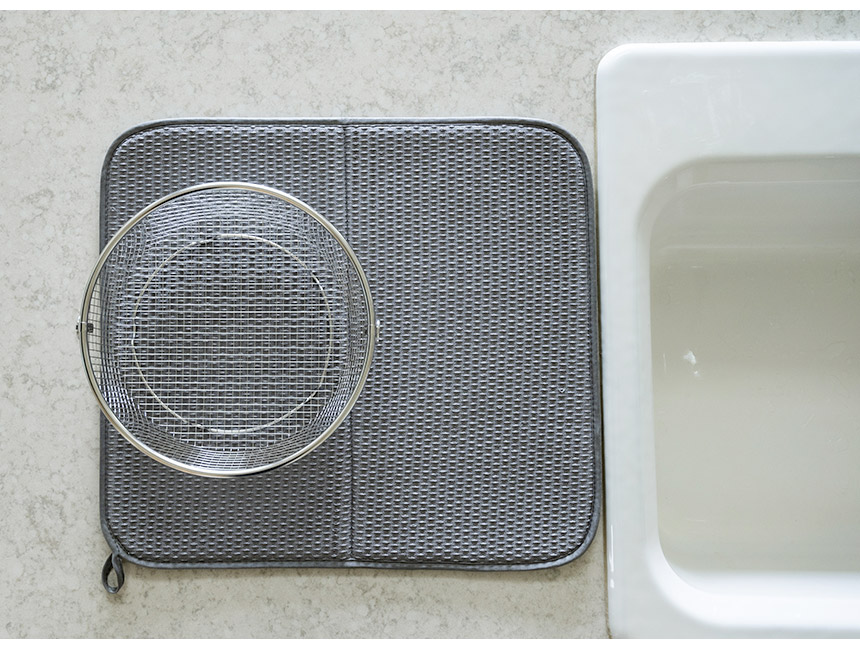 すっきり暮らす水切りかごMM-700180【まるい浅型＋マットセット】