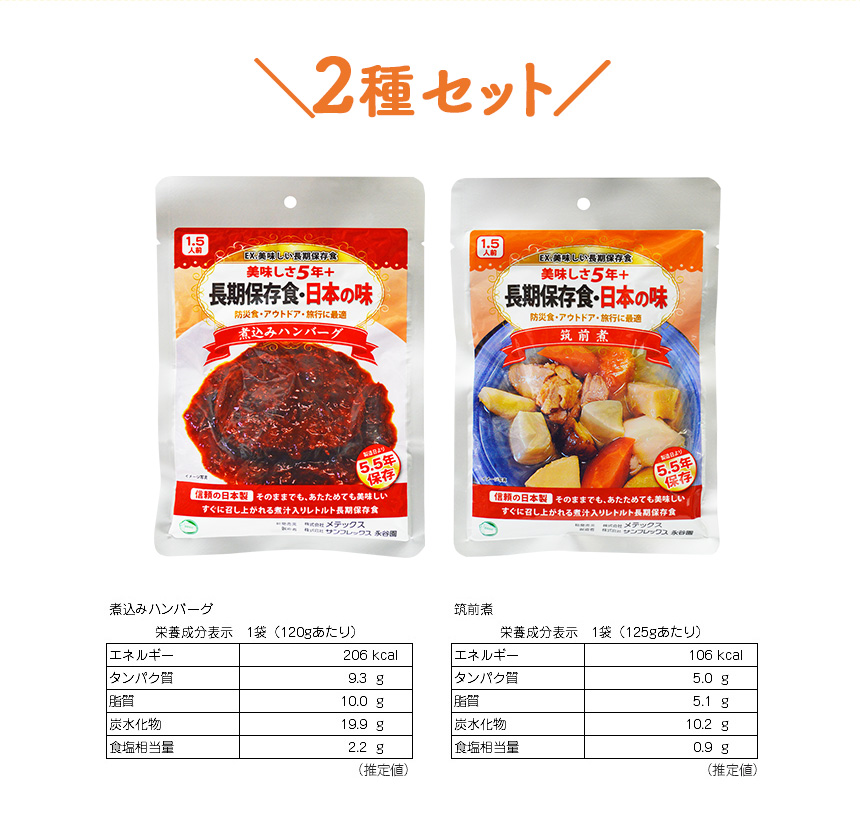 長期保存食【2種セット】